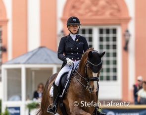 Lena Waldmann on her show debut with Scarlett O'Hara at the 2022 CDI Wiesbaden :: Photo © Stefan Lafrentz