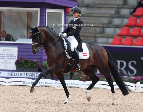 Victoria Max-Theurer on Topas at the 2022 World Championships in Herning :: Photo © Astrid Appels