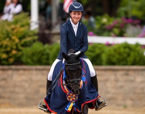 Ben McWorther and the 27-year old German riding pony Littel Joe are the 2023 U.S. Pony Dressage Champions :: Photo © US Equestrian