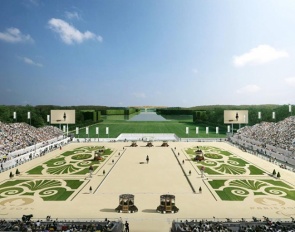A 3D render of what the arena will look at the 2024 Paris Olympics