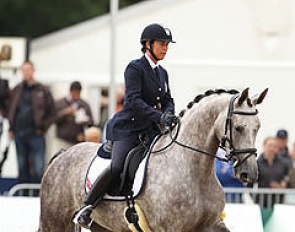 Esther Soldi and Annarella di Villagana at the 2013 World Young Horse Championships in Verden :: Photo © Astrid Appels