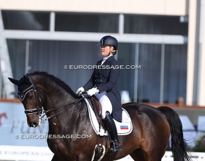 Anastasiya Volkova and Acapulco at the 2021 European Under 25 Championships :: Photo © Astrid Appels