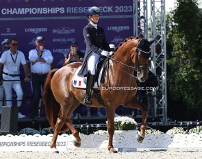 Morgan Barbançon and Habana Libre A at the 2023 European Dressage Championships :: Photo © Astrid Appels