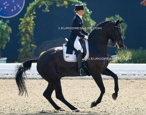 Fabienne Lutkemeier and Sole Mio in the Louisdor Cup qualifier at the 2014 CDI Hagen :: Photo © Astrid Appels