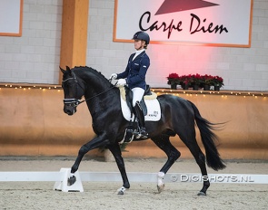 Adelinde Cornelissen and Grappa at the 2016 KWPN Stallion Competition qualifier in Kronenberg :: Photo © Digishots