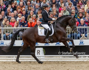 Rebekka Rösler and Robert Downey Junior at the 2019 Bundeschampionate :: Photo © Stefan Lafrentz