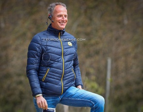 Patrick van der Meer coaching at the 2021 CDI Sint-Truiden :: Photo © Astrid Appels