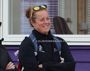 Claire James at the 2022 World Championships in Herning where she groomed for Fie Skarsoe (LUX) :: Photo © Astrid Appels