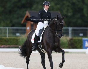 Anne Marie Hosbond and EVO Schubidoo at the 2022 World Young Horse Championships :: Photo © Astrid Appels