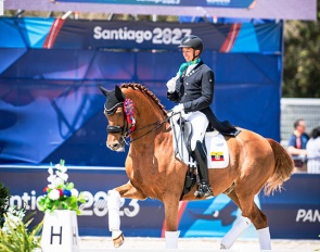 Julio Mendoza Loor and Jewel's Goldstrike win the 2023 Pan American Games :: Photo © FEI