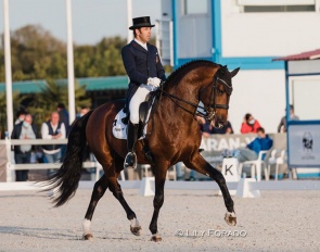 Claudio Castilla Ruiz and Fogo de Lyw at the 2020 Spanish Dressage Championships :: Photo © Lily Forado