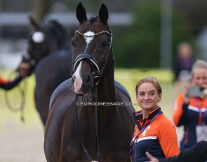 Marieke van der Putten with Tørveslettens Titanium at the 2022 World Championships :: Photo © Astrid Appels