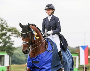 German based Hannah Beaulieu on Toni and Marina Meggle's Long Island at the 2023 CDI Olomouc :: Photo © Anett Somogyvari