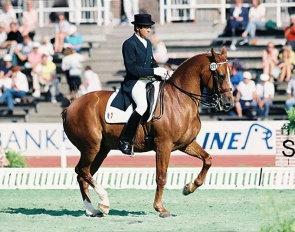 Michel Bertraneau and Gaillard K at the 1990 World Equestrian Games :: Photo © PSV/FFE