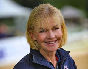Christine Traurig at the 2018 U.S. Young Dressage Horse Championships :: Photo © Mary Phelps
