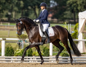 Veronika Steinhof and Moreno at the 2020 Bundeschampionate :: Photo © Stefan Lafrentz