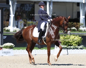Finnish Emma Kanerva and Greek Air at the 2023 European Championships. Kanerva unlocked an individual slot for Finland, but now Finland gets to send a team to Paris :: Photo © Astrid Appels