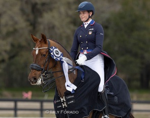 Anna Marek and Fayvel win the Grand Prix for Special at the 2024 CDI Ocala :: Photo © Lily Forado