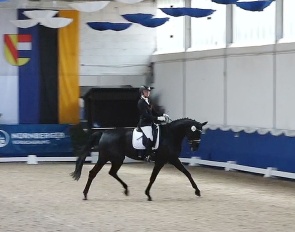 Sarah Klenk and  Diamond Escada H at the CDN Pforzheim in April 2024 