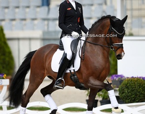 Lilly Collin and Cosmo Callidus at the 2023 CDI Aachen Festival 4 Dressage :: Photo © Astrid Appels