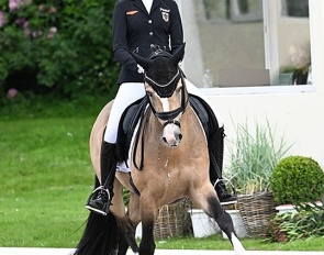 Leni-Sophie Gosmann  on pony Diamantini at the 2024 CDIO-PJYR Hagen. She is also nominated on the Children's team with horse Filippa AW :: Photo © Mirka Nilkens