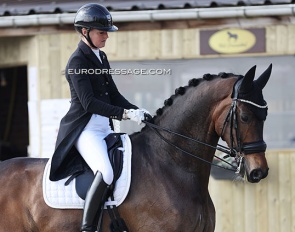 Anette Ejlersgaard on Baunehojes Carpaccio at the 2022 CDI Sint-Truiden :: Photo © Astrid Appels
