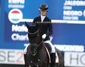 Charlotte Fry and Nalegro at the 2023 World Young Horse Championships :: Photo © Astrid Appels