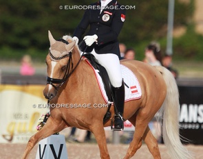 Nicola Ahorner and Dynasty at the 2015 European Pony Championships in Malmo :: Photo © Astrid Appels