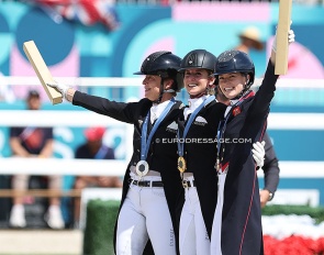 Isabell Werth, Jessica von Bredow-Werndl and Charlotte Fry win the individual medals at the 2024 Olympic Games :: Photo © Astrid Appels