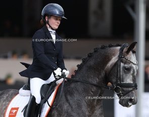 Phoebe Peters and Everest at the 2023 World Young Horse Championships :: Photo © Astrid Appels