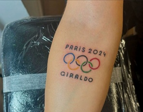 Abi Lyle's Olympic tattoo