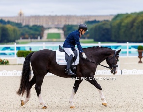 Jens Lasse Dokkan, a Grade I rider from Norway, has competed in every single Paralympics since 1996, in Paris again on his faithful DWB gelding Aladdin :: Photo © Hippofoto
