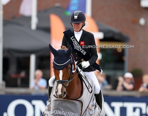 Fiona Bigwood and Quinn G at the 2024 World Championships for Young Dressage Horses :: Photo © Astrid Appels