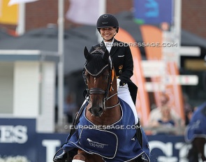 Charlott Maria Schürmann on Life Time at the 2024 World Young Horse Championships :: Photo © Astrid Appels