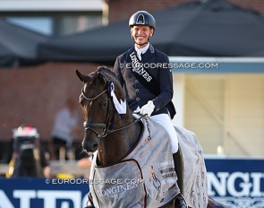 Bart Veeze and Red Viper win the 5-YO Finals at the 2024 World Young Horse Championships :: Photo © Astrid Appels