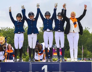 The Dutch team wins gold at the 2024 European Children Championships :: Photo © Sentower Park