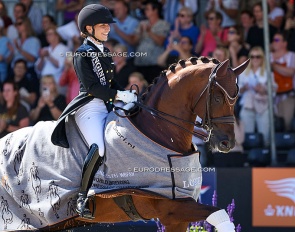 Charlott Maria Schürmann on Life Time at the 2024 World Young Horse Championships :: Photo © Astrid Appels