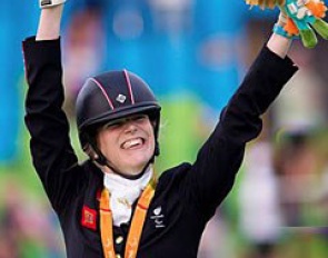 Sophie Christiansen at the 2016 Paralympics in Rio :: Photo © Jon Stroud