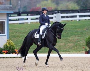 Kate Fleming-Kuhn and Franzsis HSR produced the only plus-70% score to capture the Prix St. Georges Championship :: Photo © Sue Stickle