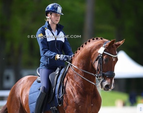 Jessica Dertell and Sabble Farm's Cennin at the 2024 CDIO Compiegne :: Photo © Astrid Appels