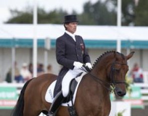 Emile Faurie and Rascher Hopes at the 2005 British Dressage Championships :: Photo © David Charles