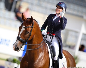 Brittany Fraser-Beaulieu on her career making horse All In at the 2021 CDIO Aachen :: Photo © Astrid Appels