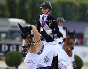 Feodora von Roeder and Morgensterns Delicius win team gold at the 2024 European Pony Championships :: Photo © Astrid Appels