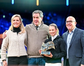 Anne and Gert-Jan van Olst with Charlotte Fry and Jason Brautigam at the 2024 London International Horse Show :: Photo © BD