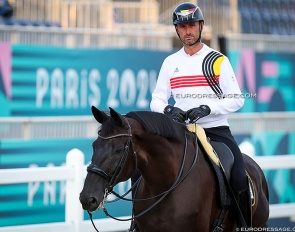 Domien Michiels and Intermezzo van het Meerdaalhof at the 2024 Olympics :: Photo © Astrid Appels