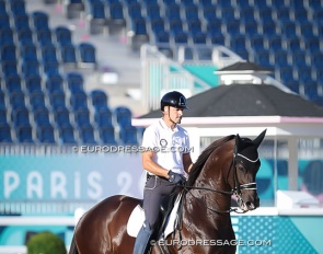 Marcus Orlob on Jane at the 2024 Olympic Games in Paris. Jane was the 2022 U.S.Developing Grand Prix horse reserve champion :: Photo © Astrid Appels