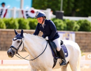 Ryder Mosqueda on PRE bred Atlantico XLVI (by Alfarero XI x Jenson) won silver in the "USEF Dressage Seat Medal Final 13 & Under" at the 2024 U.S. Dressage Championships :: Photo © US Equestrian
