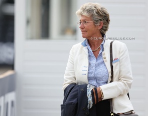 Ulrike Nivelle at the 2024 World Young Horse Championships in Ermelo :: Photo © Astrid Appels