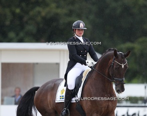 Mia Runesson on Zenit at the 2021 World Young Horse Championships. They are now competing at Grand Prix level :: Photo © Astrid Appels