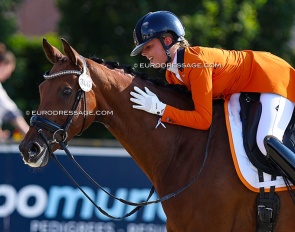 Esmee Boers and Kiki G at the 2024 European Junior Riders Championships :: Photos © Astrid Appels
